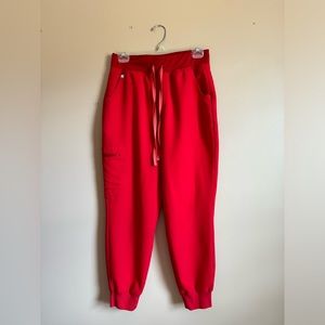 FIGS SCRUB PANTS - Zamora Joggers Pop Red high waisted MP